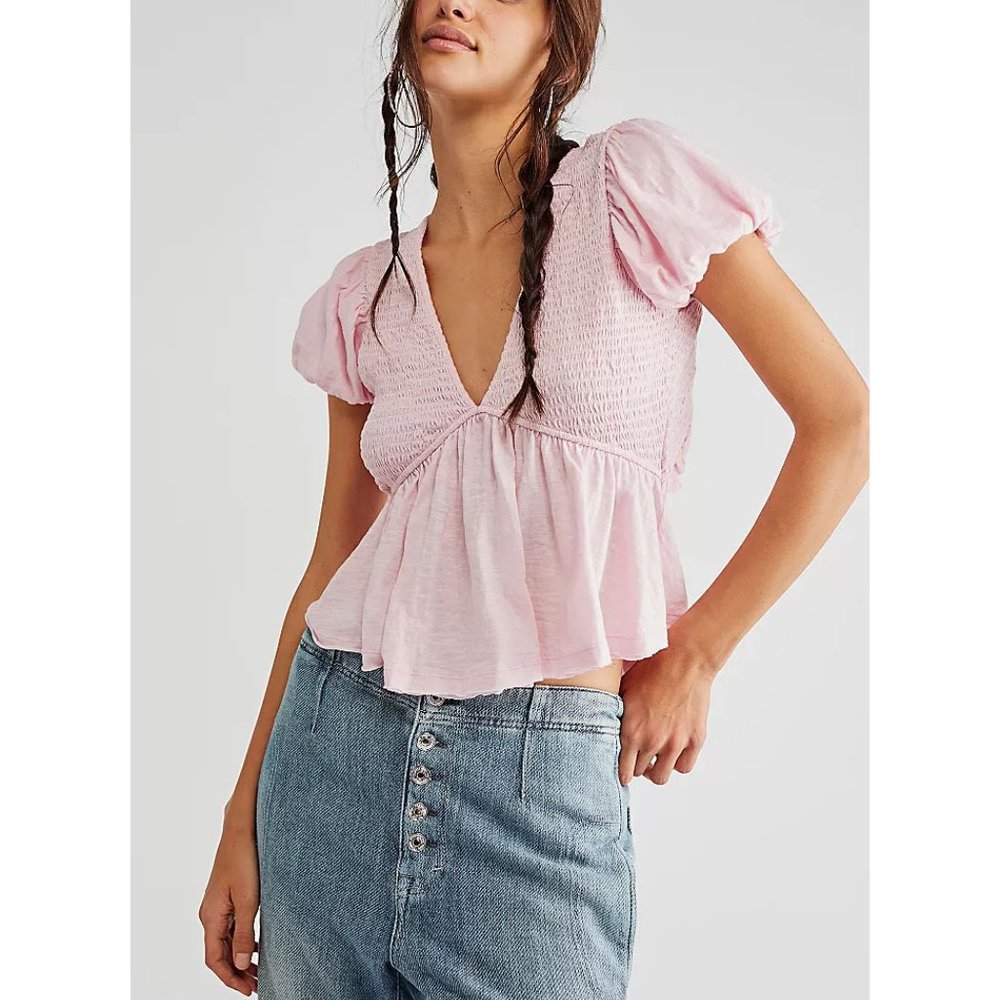 🎉LAST CHANCE🎉 FREE PEOPLE Charlotte Top / Sugar Spoonful - Picture 6 of 9
